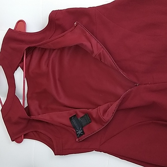 Kim Kardashian sleeveless dress wine size XL 14-16 - Picture 4 of 6